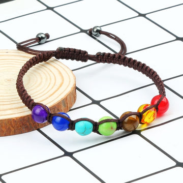 7 Chakra Healing Beaded Bracelet Reiki Prayer Balance Beads Bracelet Handmade Braided Bangles For Women Men Adjustable Jewelry daiiibabyyy